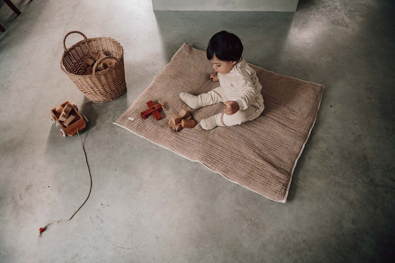 Koeka Boxkleed Rivoli - Warm White/Caffe - 75 x 95