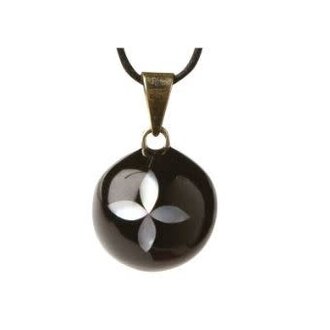 Bola Zwart met parelbloem