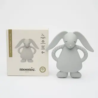 Moonie Natural Rubber Teether Bunny Silver