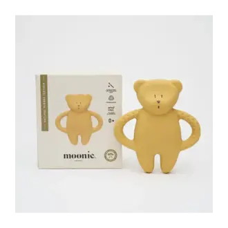 Moonie Natural Rubber Teether Bear Honey