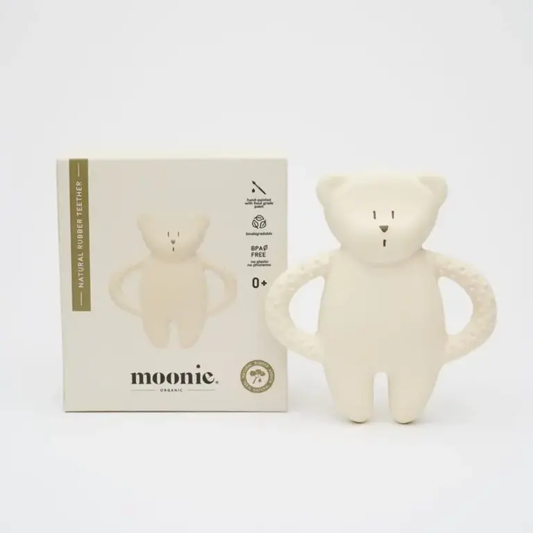 Moonie Natural Rubber Teether Bear Polar