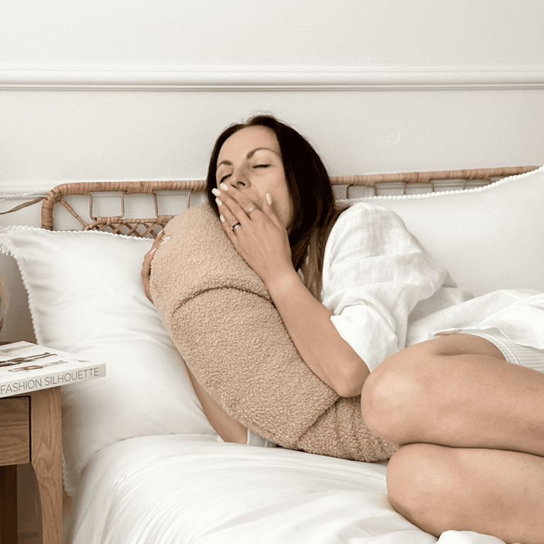 Cotton & Sweets Croissantkussen Harry boho Boucle Chocolade