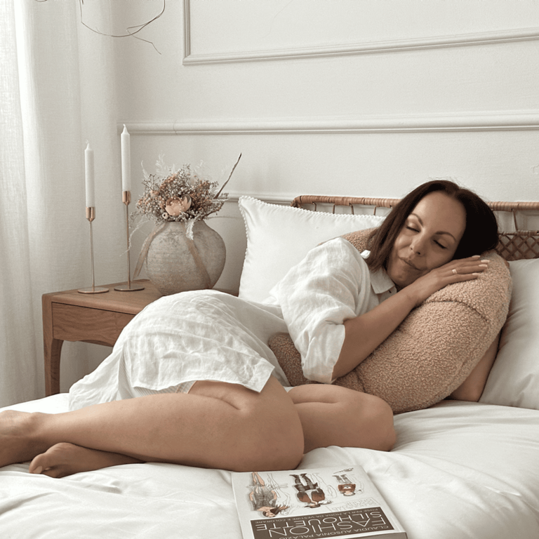 Cotton & Sweets Croissantkussen Harry boho Boucle Chocolade