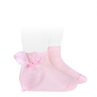 Condor Ceremony Short Socks Tulle Bow - Rosa - 12/24 Maand