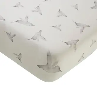 Mies & Co Fitted Sheet for Crib - Little Dreams White - 40 x 80