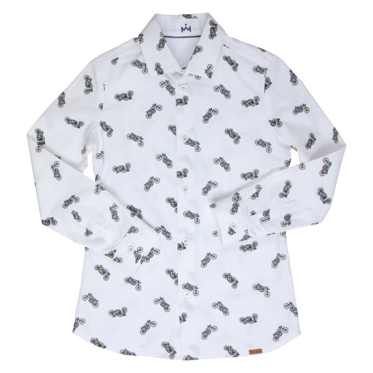 Gymp Hemd Moto Wit/Beige - 5 Jaar