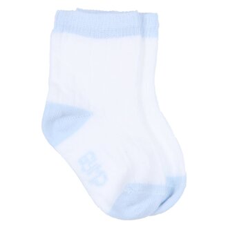 Gymp Sokken Wit/Lichtblauw - Maat 23/26