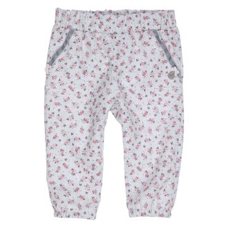 Gymp Pants Flowers Grijs/Lichtrose - 0 Maand