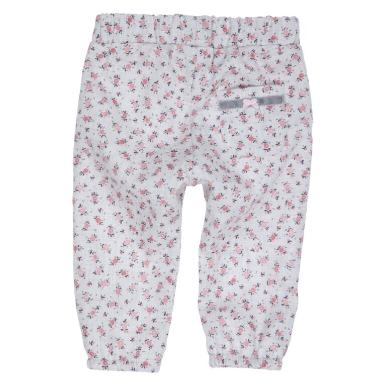 Gymp Pants Flowers Grijs/Lichtrose - 0 Maand