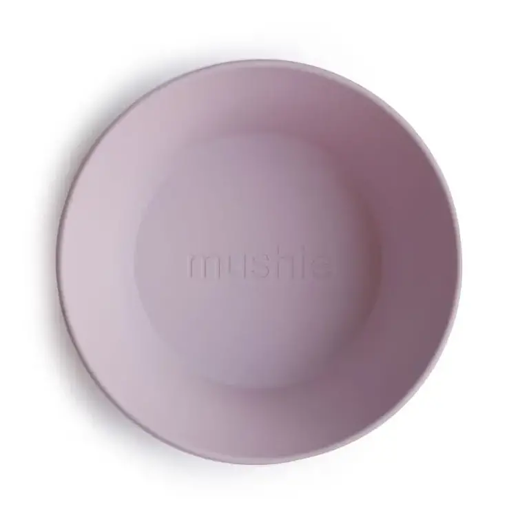 Mushie Round Dinnerware Bowl, Set of 2 - Soft Lilac