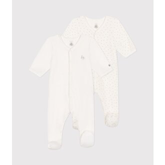 Petit Bateau Setje van 2 Fluwelen Babypyjama's - Varian