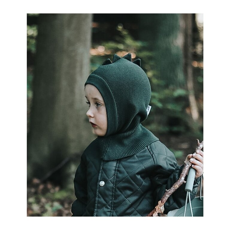 Liewood Mats Knit Hat - Dino Hunter Green - 6/9 Maand