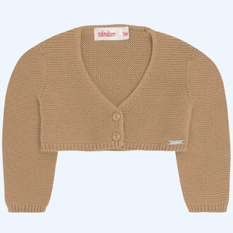 Condor Garter Stitch Bolero Cardigan - Camel