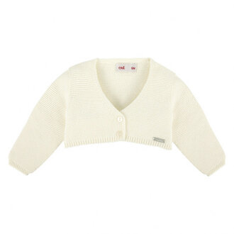 Condor Garter Stitch Bolero Cardigan - Cava
