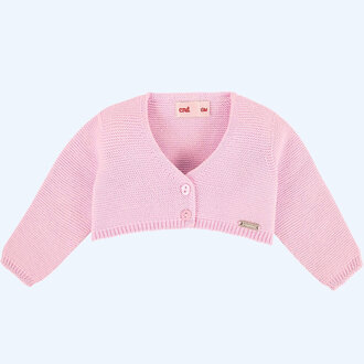 Condor Garter Stitch Bolero Cardigan - Rosa