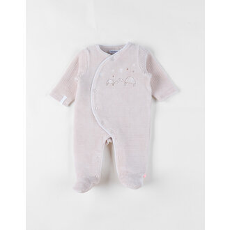 Noukie's Baby Pyjama Fluweel Beige