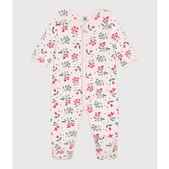Petit Bateau Katoenen Babypyjama met bloemenprint - fleur/multico