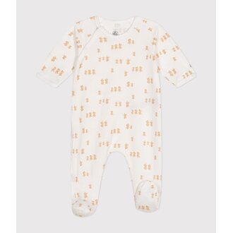 Petit Bateau Fleece Babypyjama - marshmallow-multico
