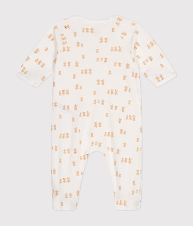 Petit Bateau Fleece Babypyjama - marshmallow-multico