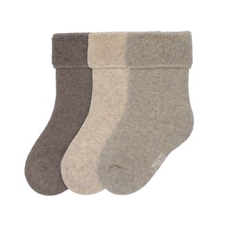 Lässig Terry Socks (3 pcs) - Little Gang, brown beige