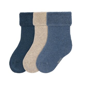 Lässig Terry Socks (3 pcs) - Little Gang, blue