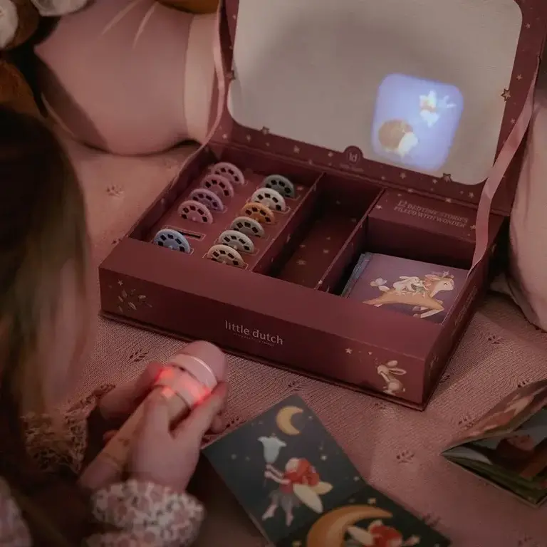 Little Dutch Verhalen projector zaklamp - Roze FSC