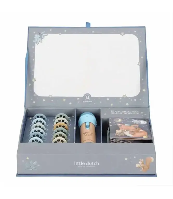 Little Dutch Verhalen projector zaklamp - Blauw FSC