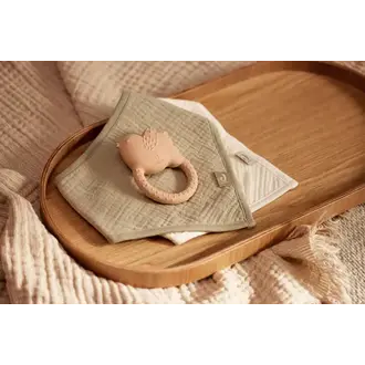 Jollein Slab Bandana Hydrofiel - Olive Green/Oatmeal - 2 Stuks