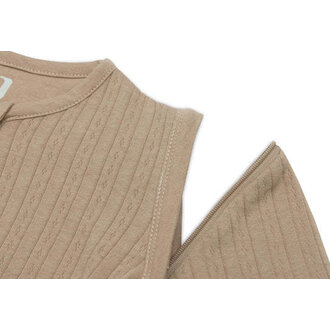 Jollein Slaapzak met Afritsbare Mouw Rond 90cm Ajour - Biscuit