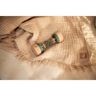 Jollein Deken Wieg 75x100cm Fringe Stripe - Biscuit/Ivory