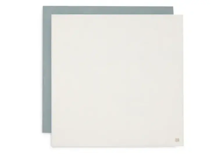 Jollein Hydrofiele Doek Large 115x115cm - Sea Green/Ivory - 2 Stuks