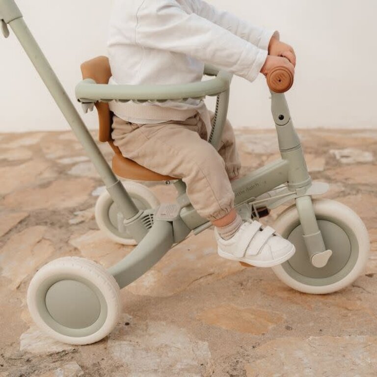 Little Dutch Driewieler Met Duwstang Groen