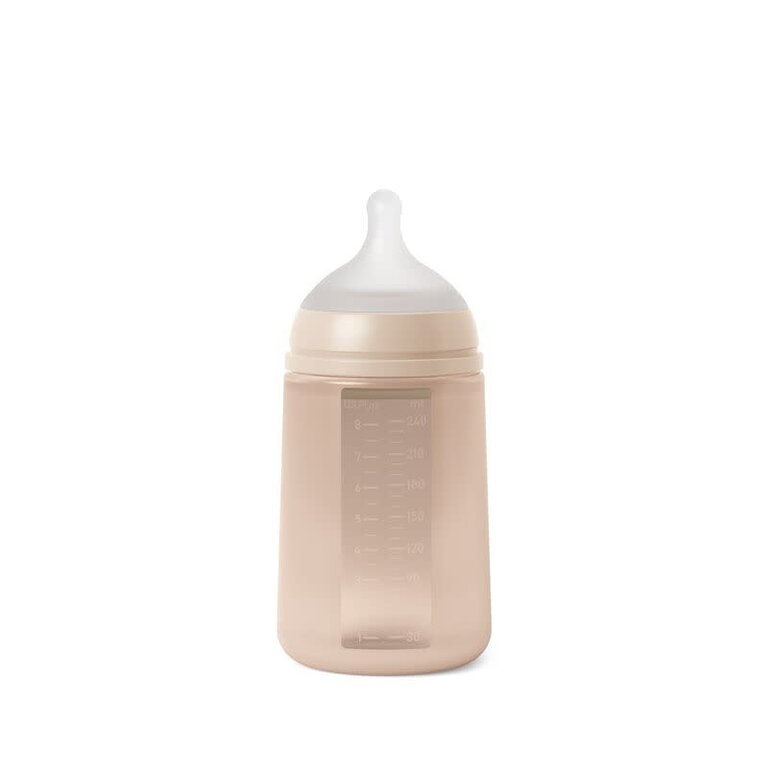 Suavinex COLOUR ESSENCE - Fles - Silicone - M - 250ML - Roze