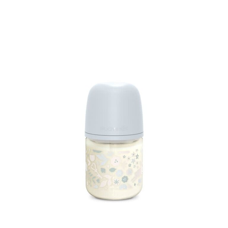 Suavinex Wonderland - Glazen Fles 120ML - Speen SXPro S - Blauw