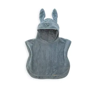Bamboom Poncho - Konijn Blauw 0-2 jaar