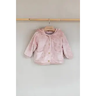 Bamboom Velvet Vest met oren - Poederroze