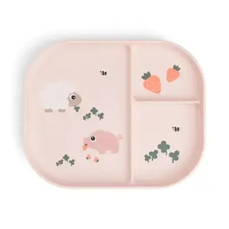 Done by Deer Foodie compartment plate - Tiny farm - Powder