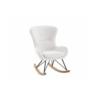 Jaxx Rocky Schommelstoel Maxi Wit Bouclé