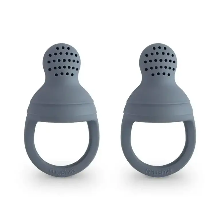 Mushie Fresh Food Feeder Silicone 2-Pack - Tradewinds