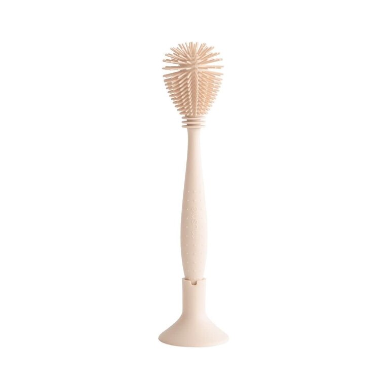Mushie Silicone Baby Bottle Brush - Shifting Sand