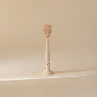 Mushie Silicone Baby Bottle Brush - Shifting Sand