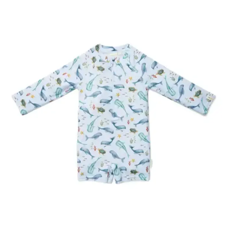 Little Dutch Zwempak lange mouw - Meerkleurig - Sea Life
