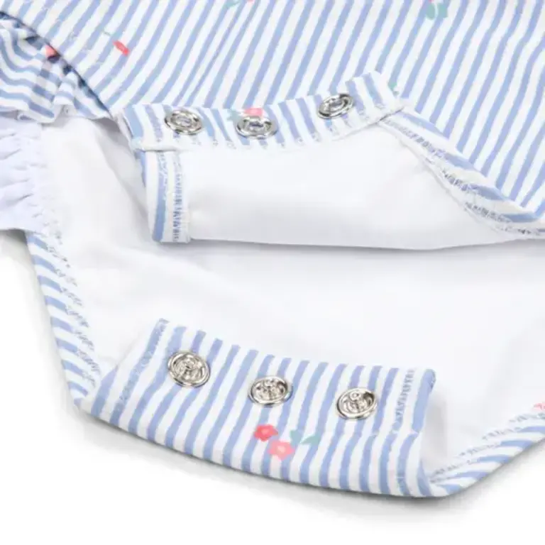 Little Dutch Badpak - Blauw - Sunny Flowers
