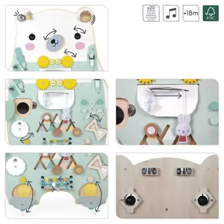 Janod Busy-board Pure Houten Beer