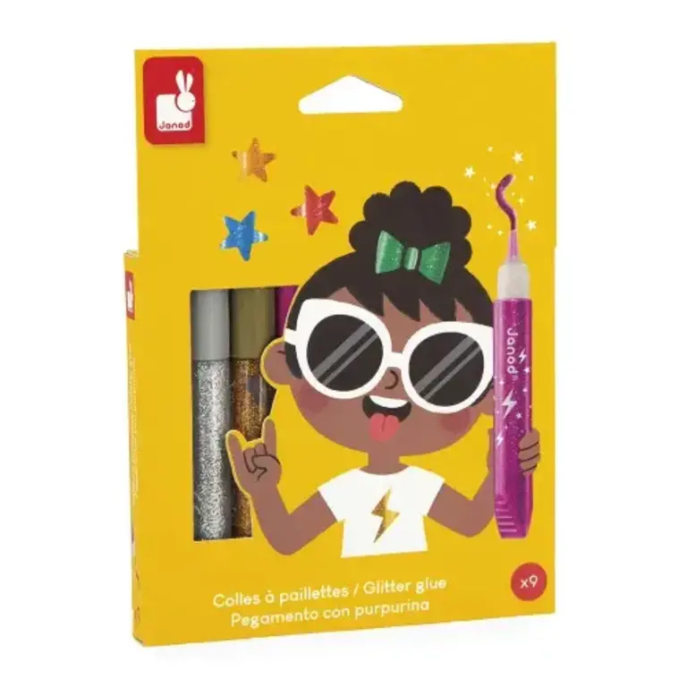 Janod Glitter Lijm x9 tubes