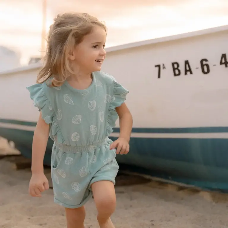 Little Dutch Playsuit - Groen - Ocean Treasures