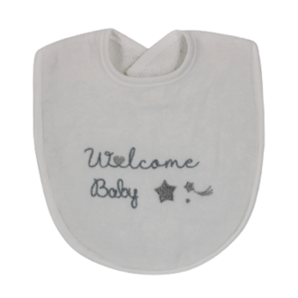 Petit Villain Slab - Welcome Baby - Wit/Grijs