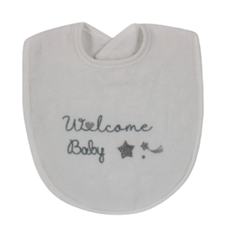 Petit Villain Slab - Welcome Baby - Wit/Grijs