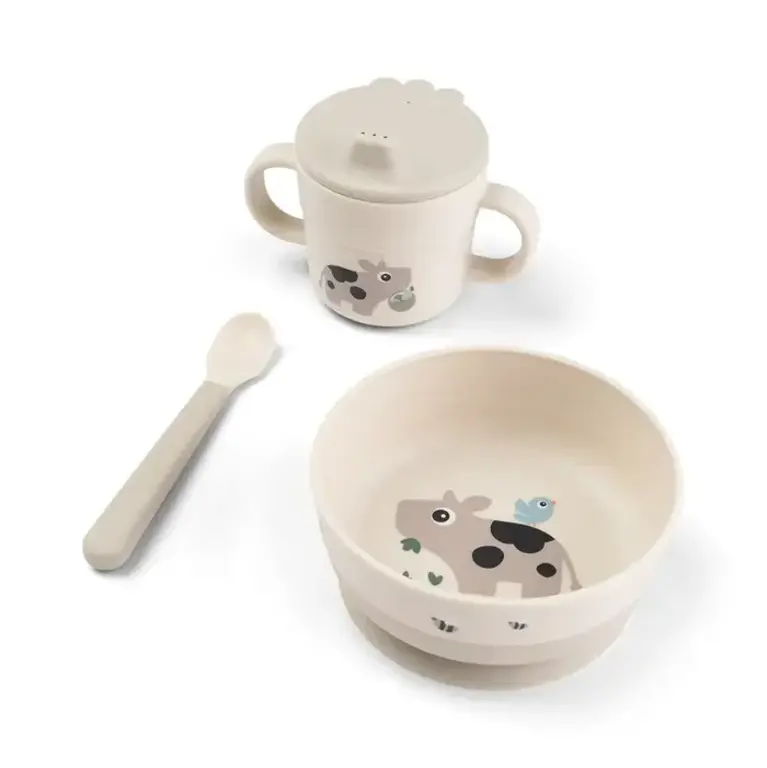 Done by Deer Foodie first meal set w/suction - Tiny farm - Sand