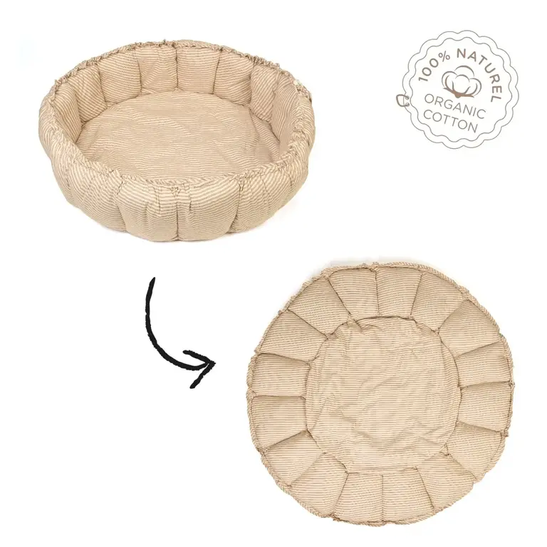 Play & Go Bloom Stripes Brown Organic Babymat